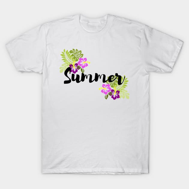 Summer and tropical flowers T-Shirt by YellowQueen